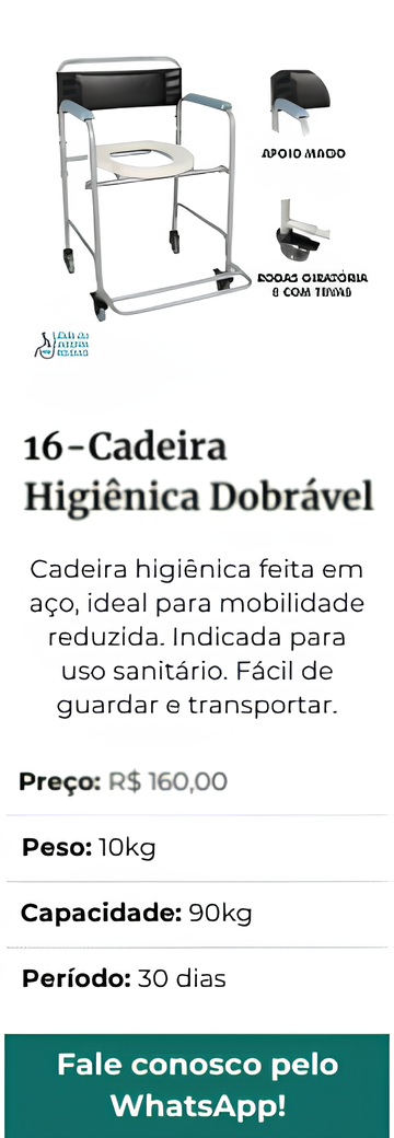Cadeira Higiênica Dobrável