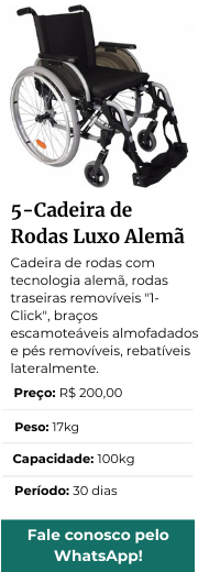Cadeira de Rodas Luxo Alemã